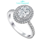 Lois Diamond 1.66ct OVAL PIRLANTA H COLOR KENAR TAŞLI TEKTAŞ YÜZÜK YT1056