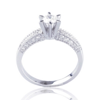 Lois Diamond 0.80 KARAT F COLOR PIRLANTA TEKTAŞ YÜZÜK KENAR TAŞLI YT1049
