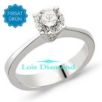 Lois Diamond 1.00 KARAT TEKTAŞ PIRLANTA YÜZÜK 18AYAR BEYAZALTIN YZ2041