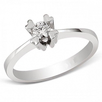 Lois Diamond D Renk 0.18ct Pırlanta Tek Taş Yüzük YZ1414
