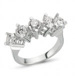 Lois Diamond 1.05ct F color pırlanta beş taş yüzük R1115