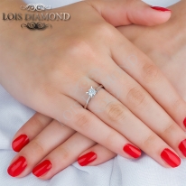  0.40ct G color hrd sertifikalı pırlanta tek taş yüzük TEKTAŞ137