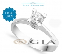  0.60CT H VS1 GİA Sertifikalı Pırlanta Tek Taş Yüzük TEKTAŞ028